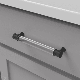 6-5/16" Midway Bar Pull, Crysacrylic/Matte Black (10/Box) Alt 2 - Image