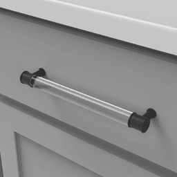 7-9/16" Midway Bar Pull, Crysacrylic/Matte Black (10/Box) Alt 2 - Image