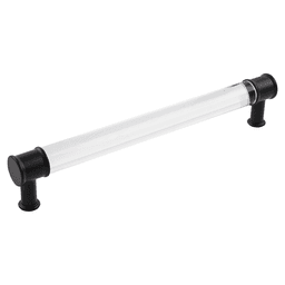 7-9/16" Midway Bar Pull, Crysacrylic/Matte Black (10/Box) Main - Image