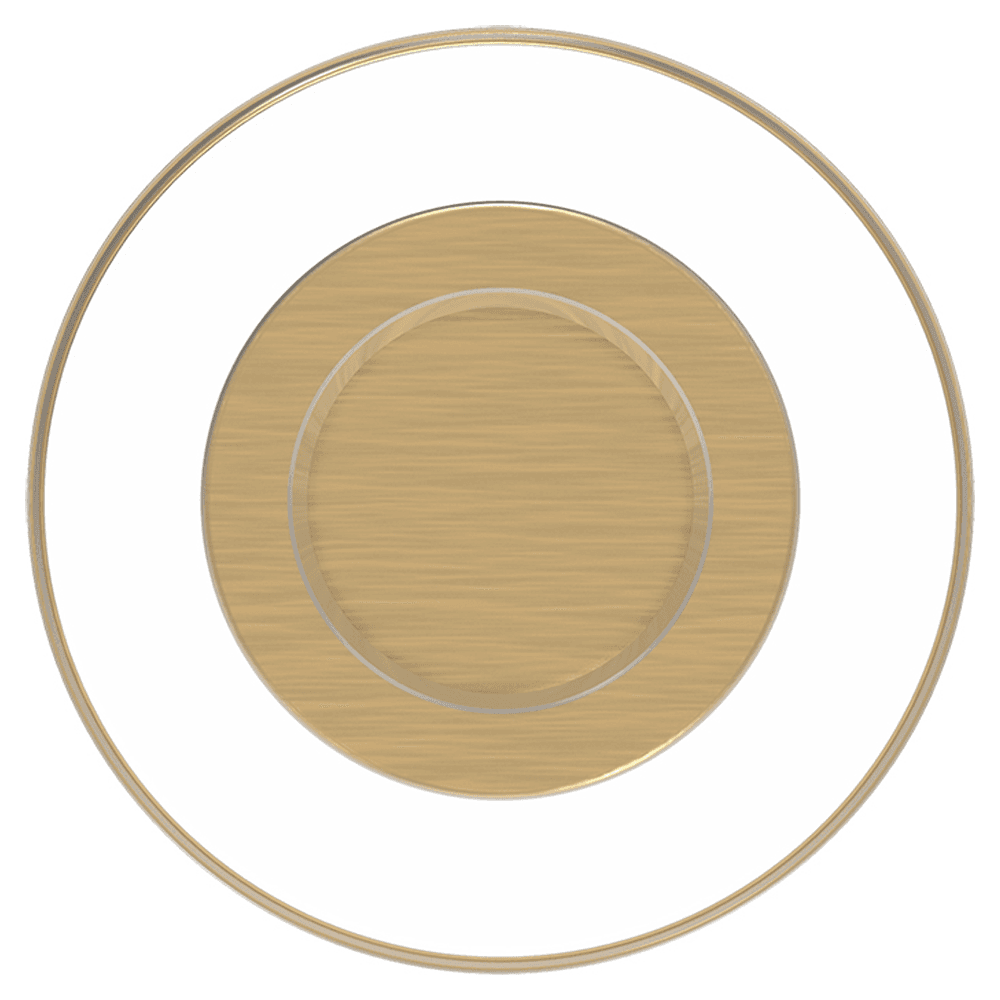 1" Midway Cabinet Knob, Crysacrylic/Brushed Golden Brass (Box/10) Alt 3 - Image