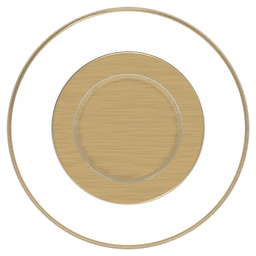 1" Midway Cabinet Knob, Crysacrylic/Brushed Golden Brass (Box/10) Alt 3 - Image