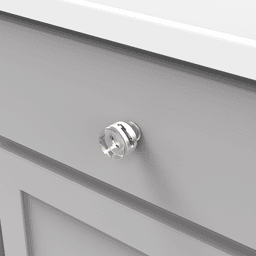 1-1/4" Midway Cabinet Knob, Crysacrylic/Brushed Golden Brass (Box/10) Alt 2 - Image