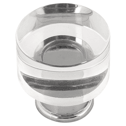 1-1/4" Midway Cabinet Knob, Crysacrylic/Chrome (Box/10) Main - Image