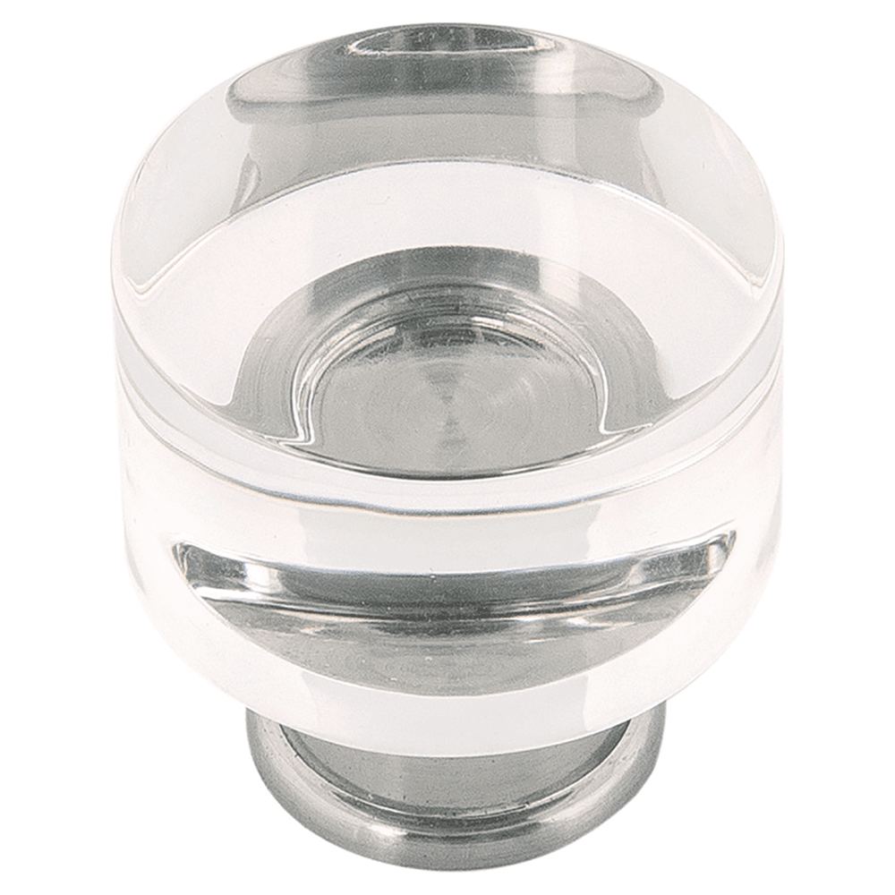 1-1/4" Midway Cabinet Knob, Crysacrylic/Satin Nickel (Box/10) Main - Image