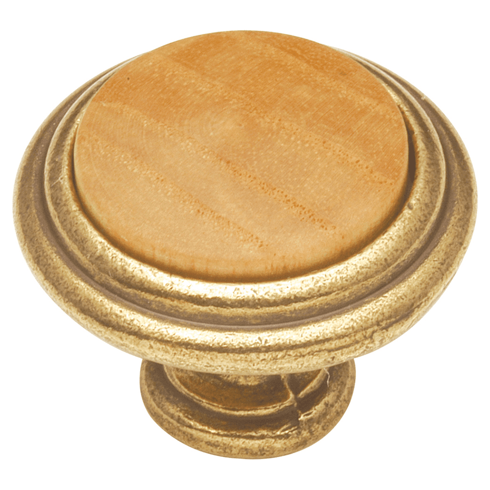 1-5/16" Woodgrain Cabinet Knob, Lancaster Hand Polished/Oak Main - Image