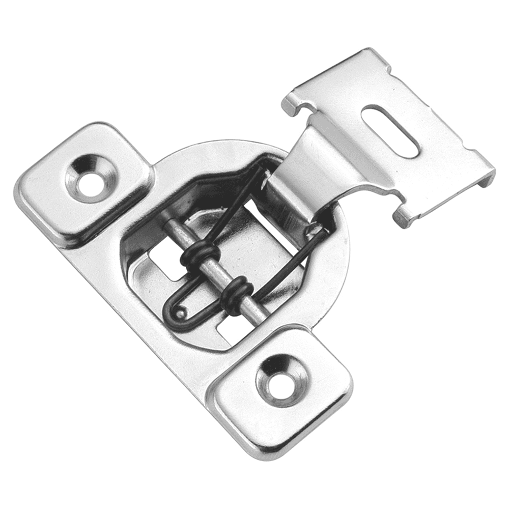 Euro Cabinet Concealed 105° Opening Hinge, Face Frame, Self-Close, 1/2" Overlay, Polished Nickel Main - Image