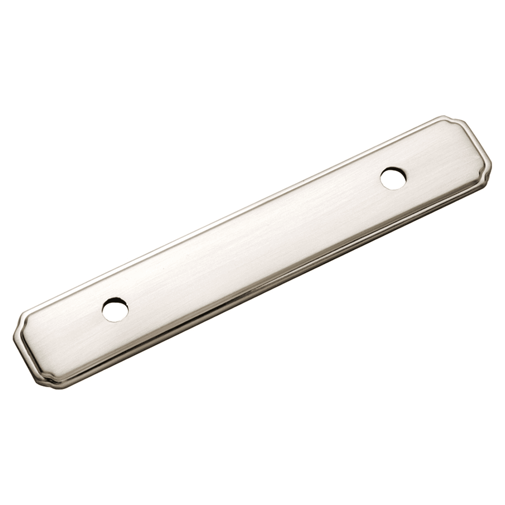 5" Manor House Cabinet Backplate, Satin Nickel Main - Image