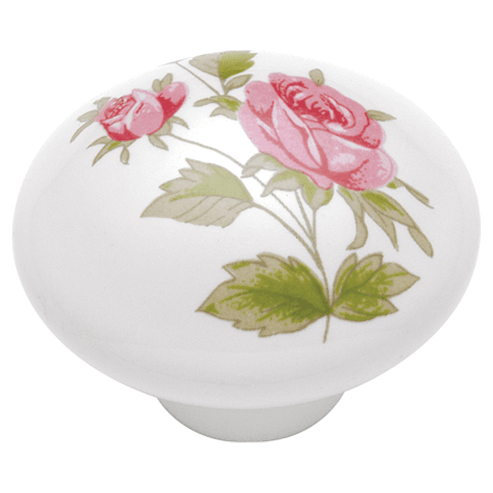1-3/8" Tranquility Mushroom Cabinet Knob, Pink Rose Main - Image