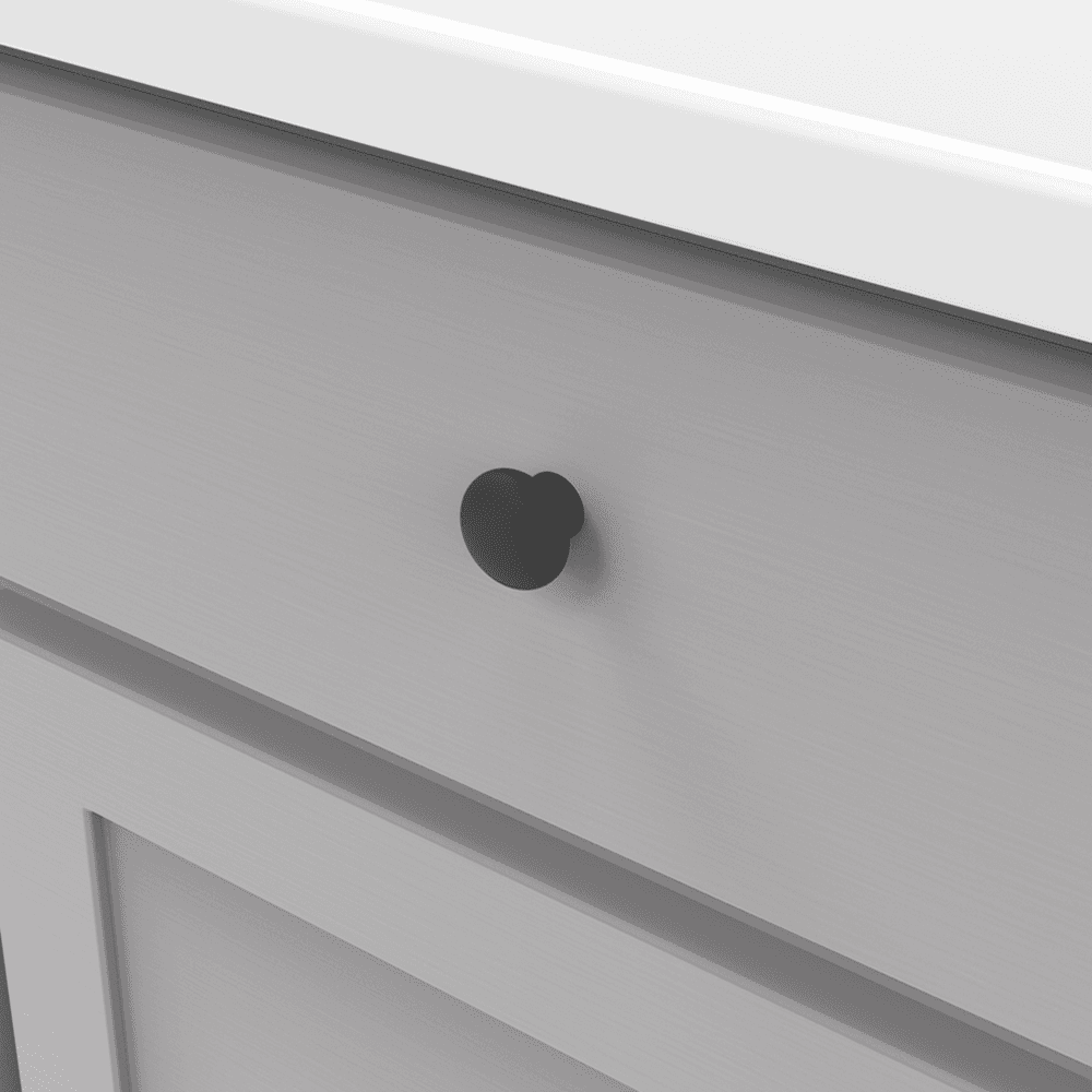 1-1/8" Cottage Cabinet Knob, Matte Black (Box/25) Alt 2 - Image