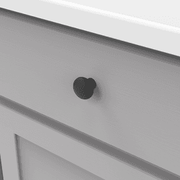 1-1/4" Cottage Cabinet Knob, Matte Black Alt 2 - Image