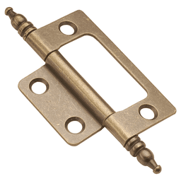 SurFace Face Mount Hinge, Antique Brass Main - Image