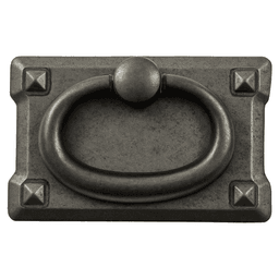 1-1/8" Old Mission Cabinet Pull, Black Mist Antique Alt 1 - Image