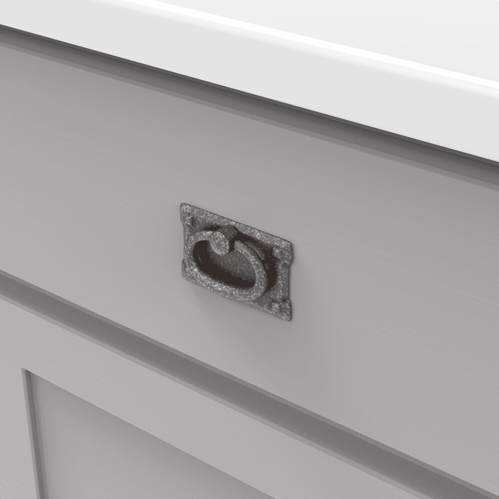 1-1/8" Old Mission Cabinet Pull, Black Mist Antique Alt 2 - Image