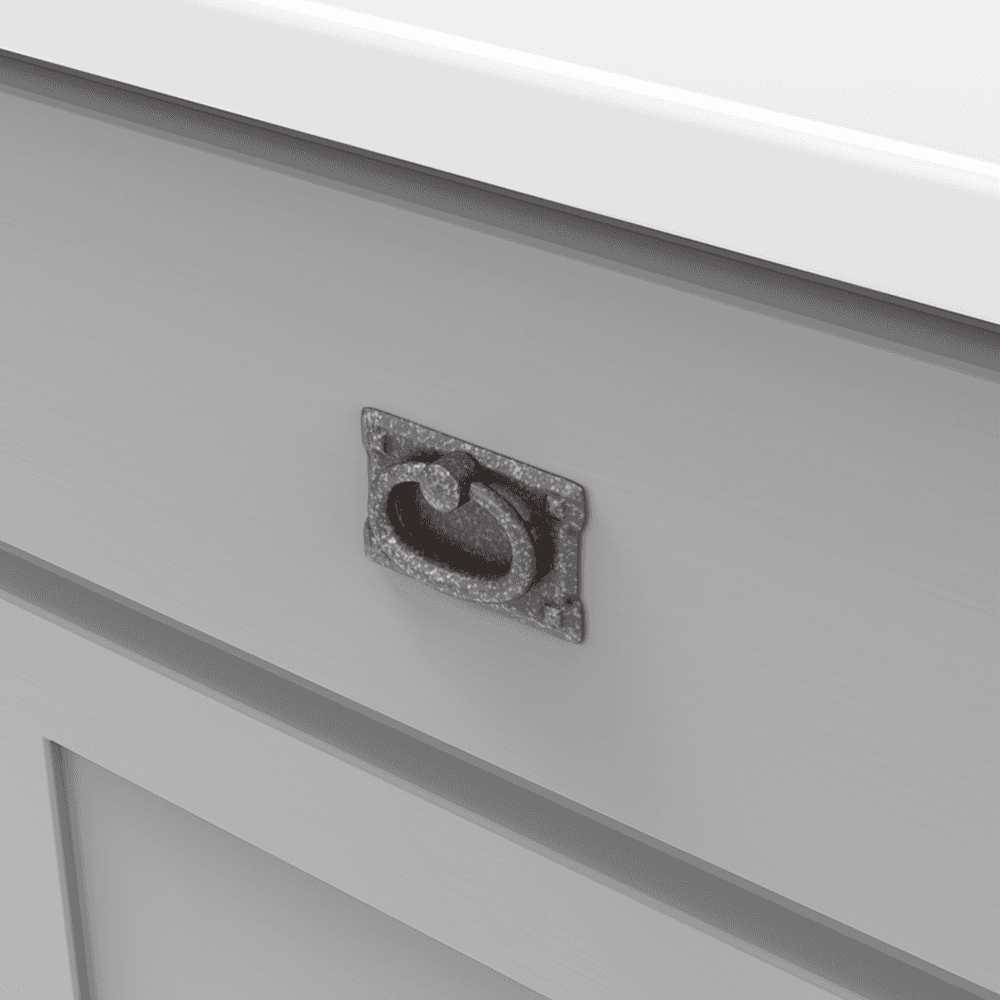 1-1/8" Old Mission Cabinet Pull, Black Mist Antique (25/Box) Alt 2 - Image