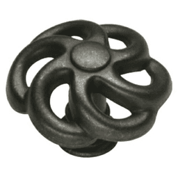 1-1/2" Charleston Cabinet Knob, Black Iron Main - Image
