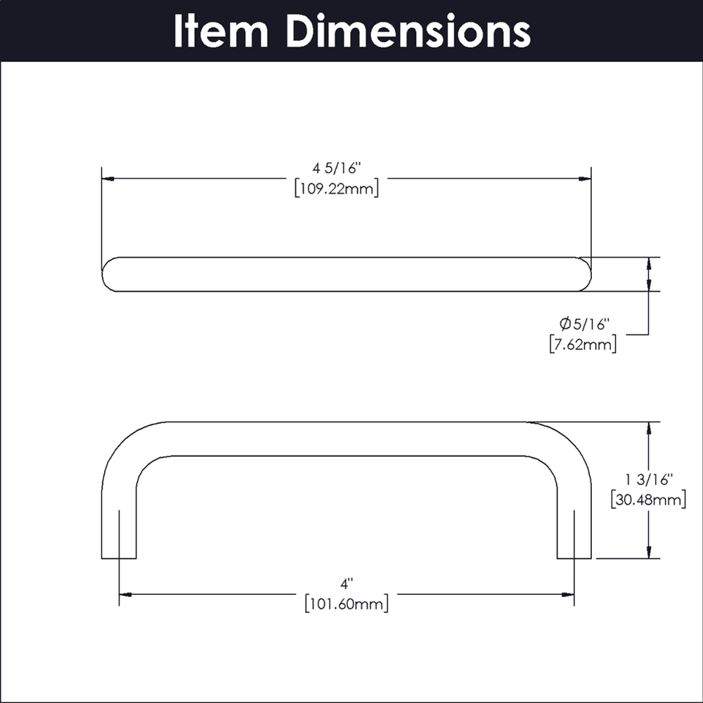 4" Wire Pulls Cabinet Pull, White Alt 3 - Image
