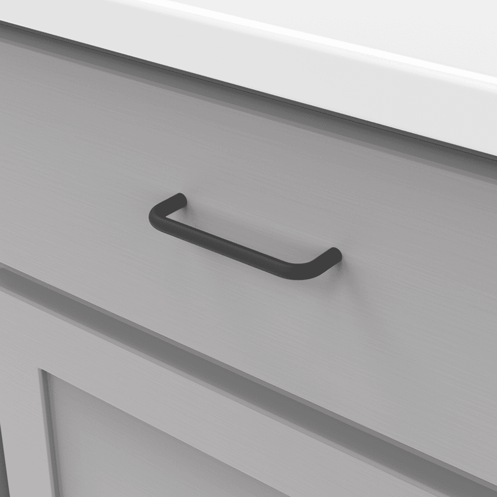 3-3/4" Wire Pulls Contemporary Cabinet Pull, Matte Black Alt 3 - Image