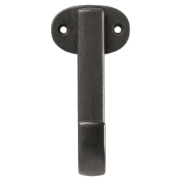 4-3/4" Euro-Contemporary Single Prong Cabinet Hook, Black Iron Main - Image