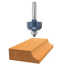 7/8" x 1/4" Radius Cove Router Bit with Ball Bearing, 2-Flute, 1/4" Shank - Main Image