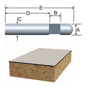 1/4" x 1-1/2" Flush Trim Bit, 1-Flute, 1/4" Shank - Alt Image 1