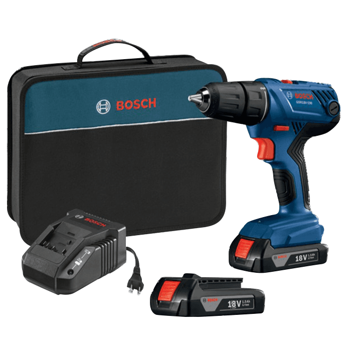 Bosch 18 V Lithium-Ion Compact Drill/Driver Kit with 480lb Torque