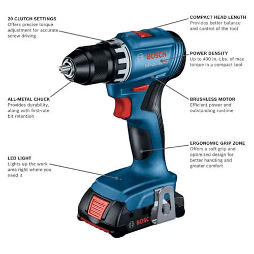 18V Lithium-Ion Compact Brushless 1/2" Drill/Driver Kit with (2) 2 Ah Standard Batteries Alt 6 - Image