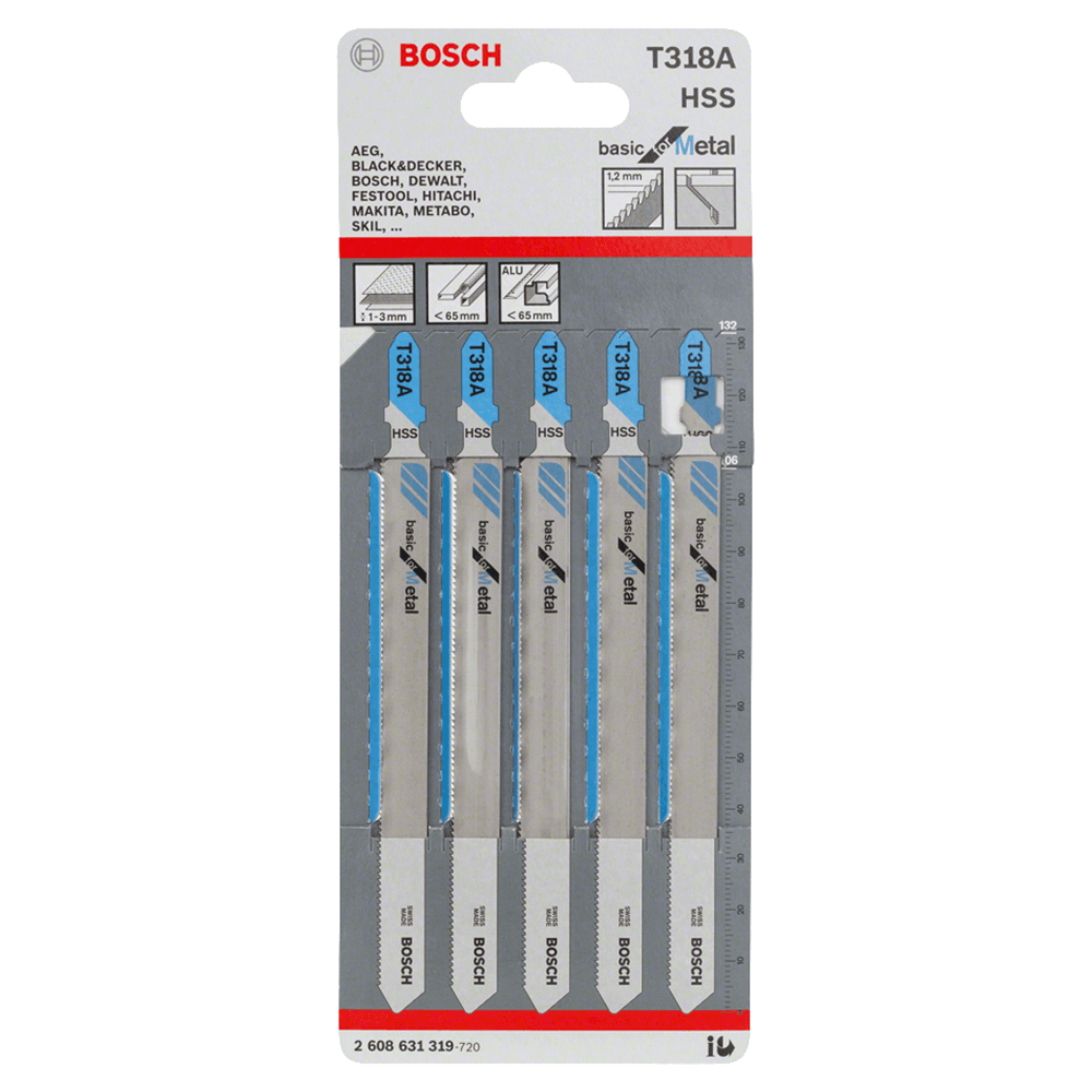 132mm T-Shank Jigsaw Blade (5/Pack) Alt 1 - Image