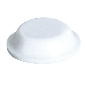 BS 1/2" Diameter Self-Adhesive Protective Bumper, Cylindrical/Flat-Top/Circular, White, 9/64" High, 201/Sheet - Main Image