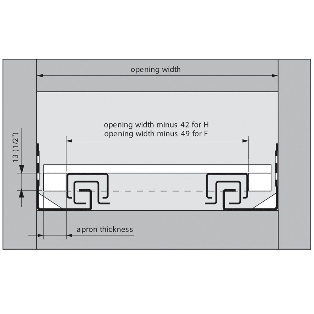 Effortlessly install the Tandem/Movento Rear-Mounting Block from Blum