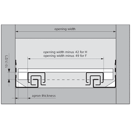 Effortlessly install the Tandem/Movento Rear-Mounting Block from Blum