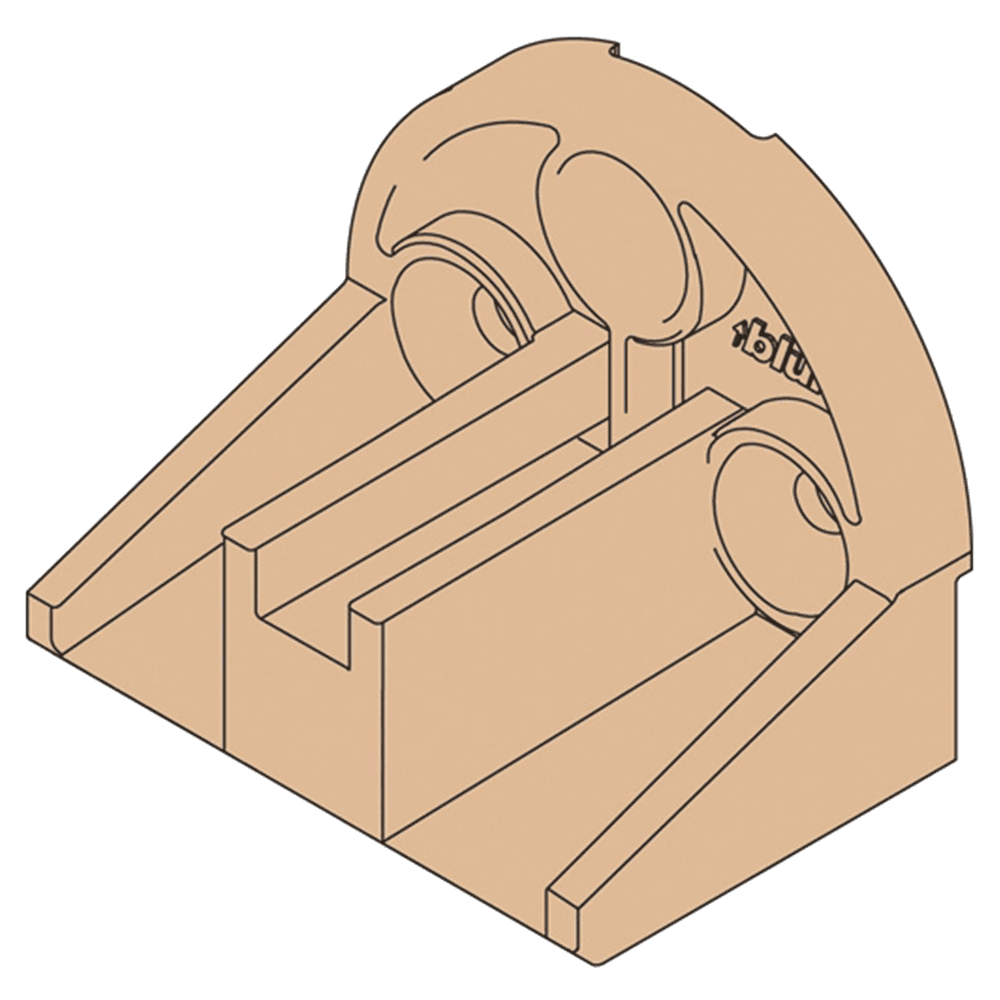 Blum Tandem Inset Spacer - Two Required Per Drawer - Inset SERVO-DRIVE Spacer