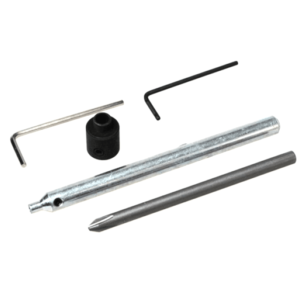 Blum Tandem Template Tool Set with Drill Bit Extension, Stop Collar, Phillips Screwdriver Tip, Allen Wrench and More