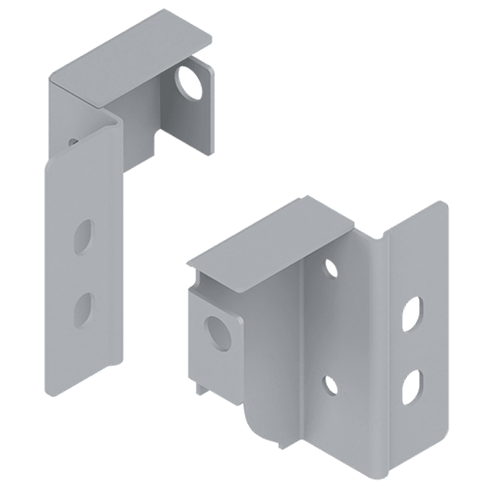 Blum Tandembox Bracket - Gray Finish, Rear Fixing, Steel Material