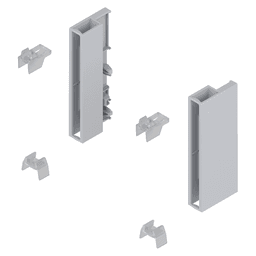 Blum Tandembox Boxside Adaptor Set in Gray with Front Fixing Clips for D Height Drawers