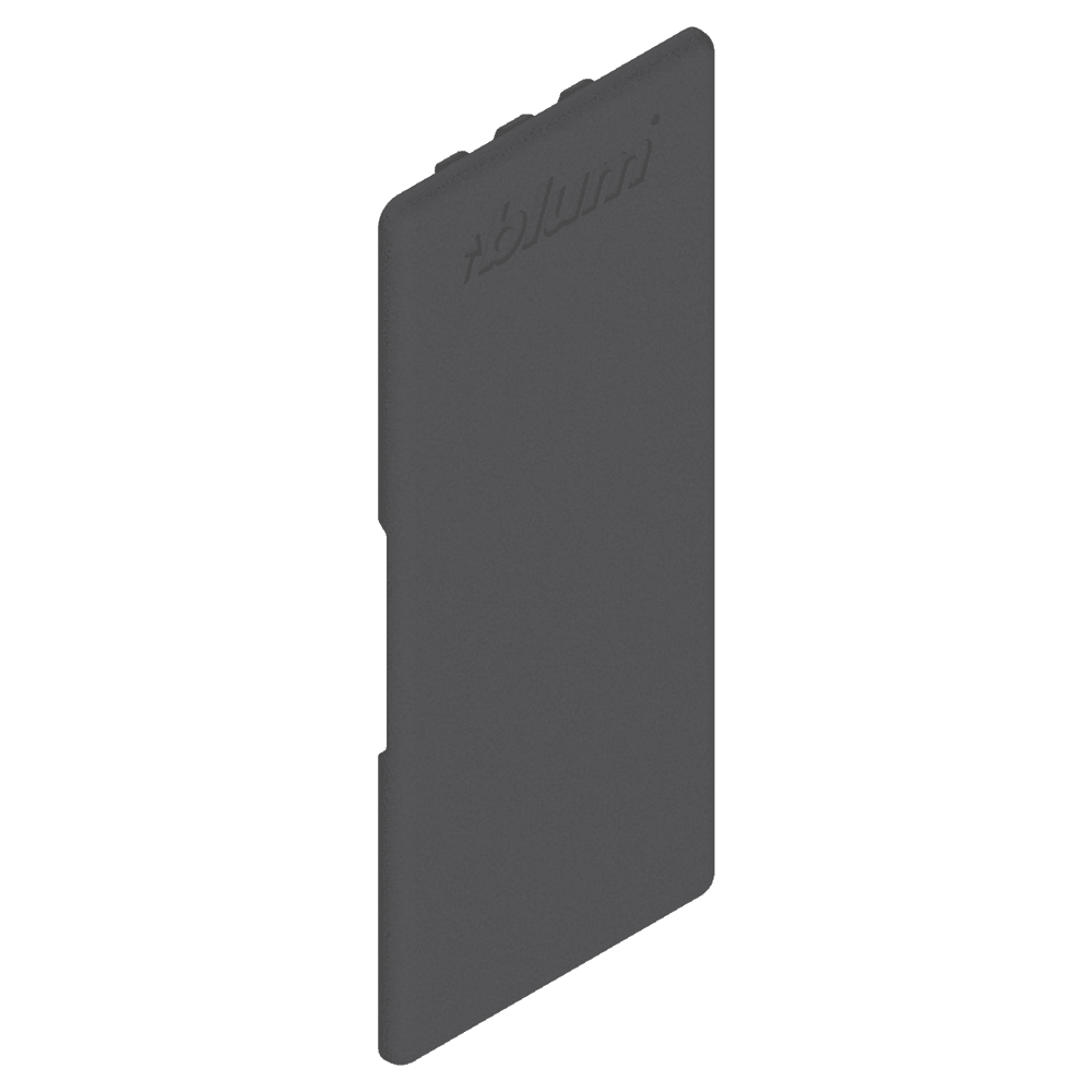 Blum Legrabox Inside Cover Cap in Orion Gray - Front View