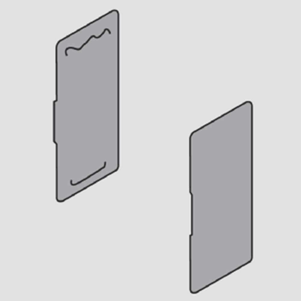 Orion Gray Legrabox Inside Cover Cap by Blum - Side View