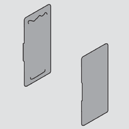 Orion Gray Legrabox Inside Cover Cap by Blum - Side View