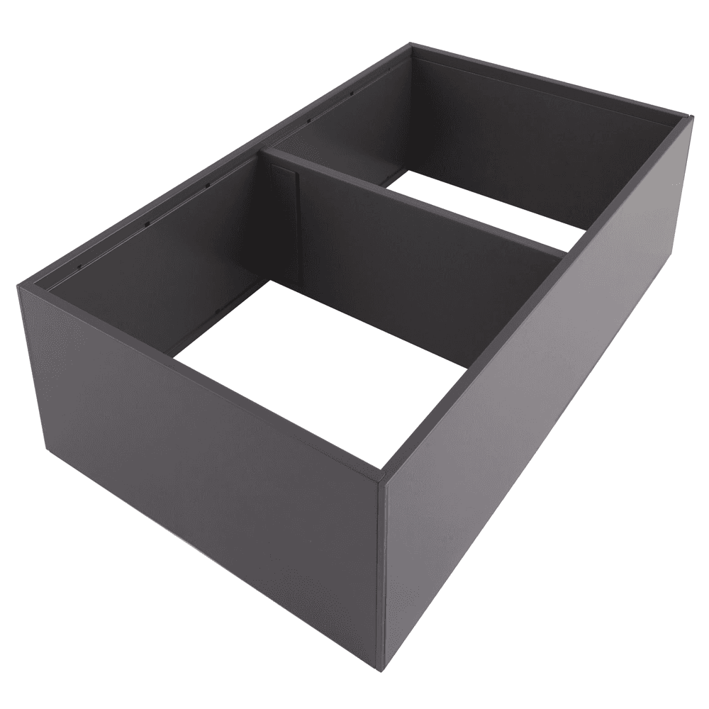 Blum Ambia-Line deep drawer insert in Orion Gray for organized and accessible storage