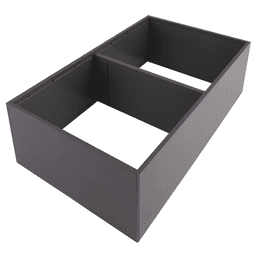 Blum Ambia-Line deep drawer insert in Orion Gray for organized and accessible storage