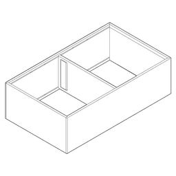 Blum Ambia-Line drawer organizer with adjustable cross divider and non-slip rubber feet