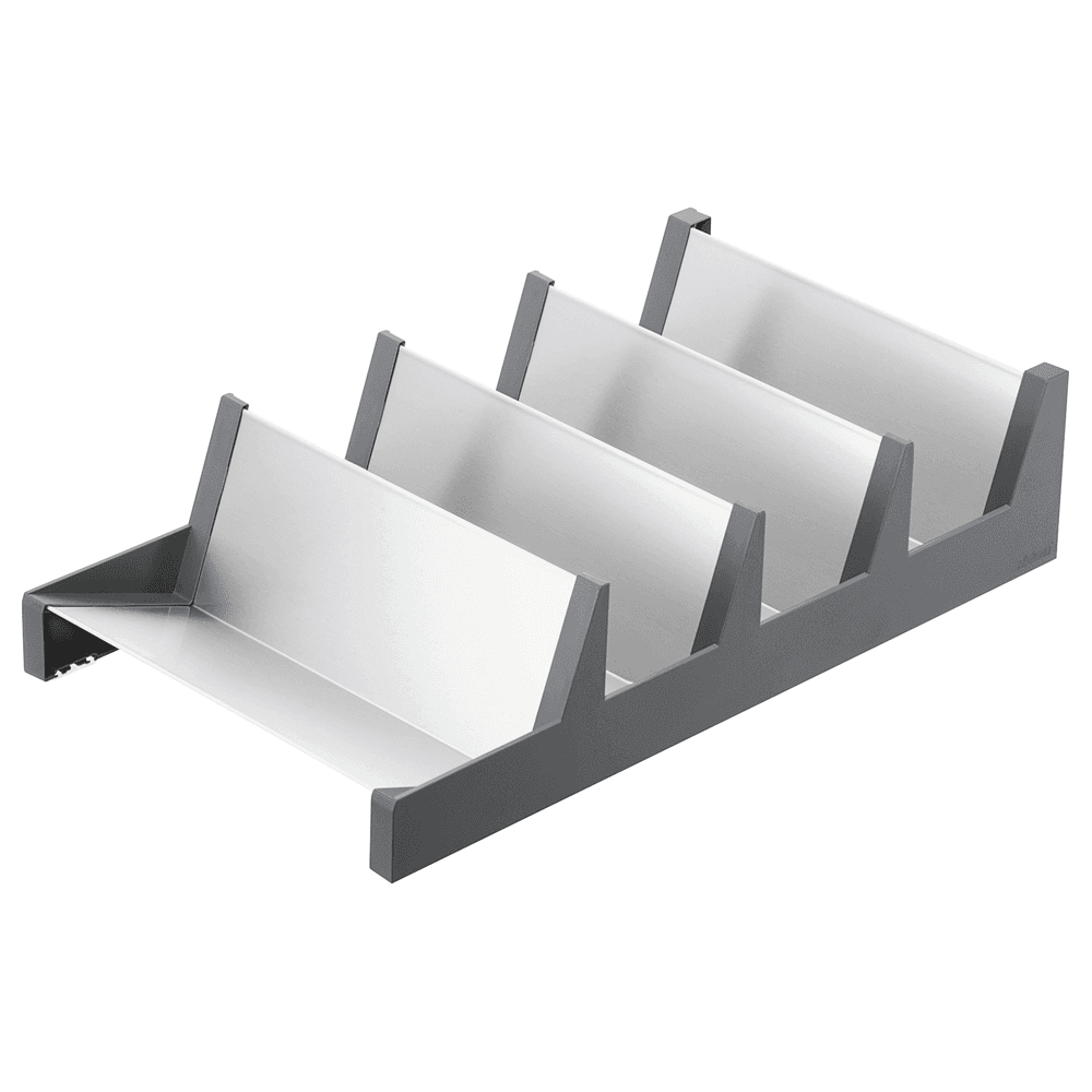 Blum Ambia-Line Spice Tray in Brushed Stainless Steel with 14 compartments