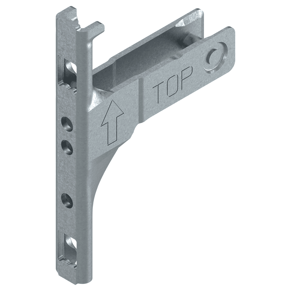 Merivobox Bottom Mount Front Fixing Bracket, Screw-on, Zinc-Plated Main - Image