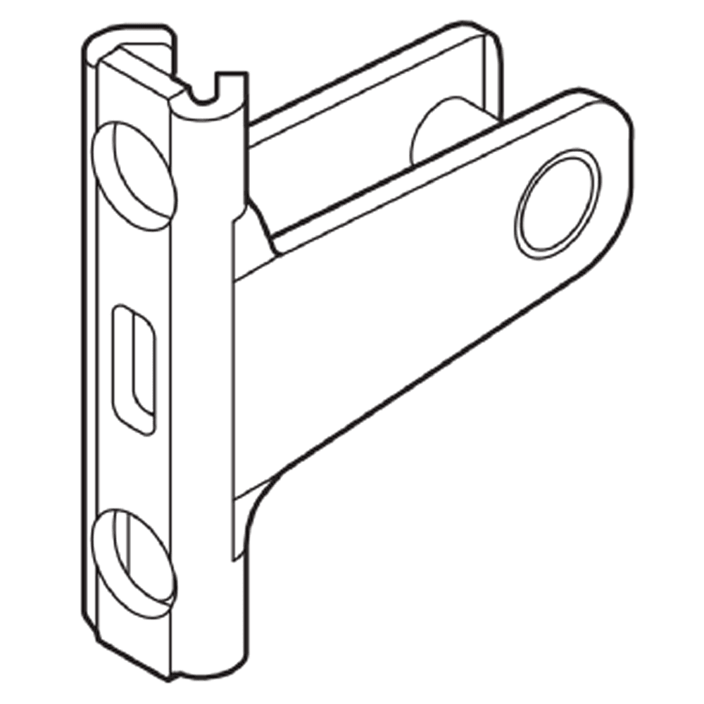 Legrabox Front Fixing Bracket for N-Height 2-5/8" in Orion Gray Expando Technology