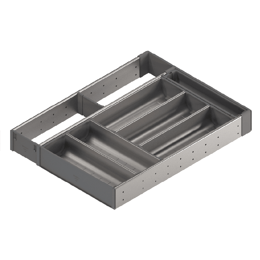 Blum Orga-Line 4-Tried Cutlery Tray Set, Stainless Steel, 21 - Image 1