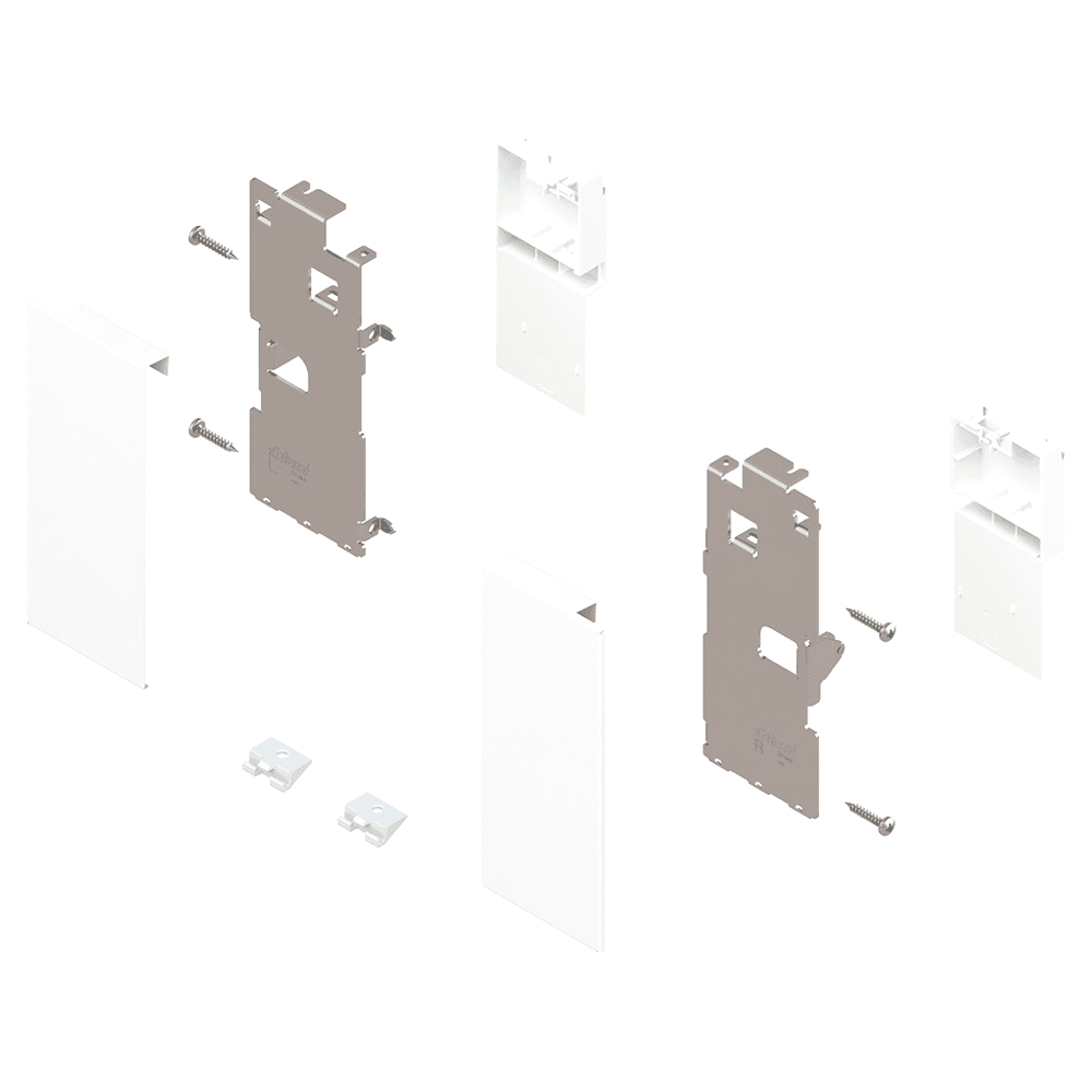 Legrabox Front Fixing Bracket K-Height for Interior Drawer, Silk White Matte Main - Image