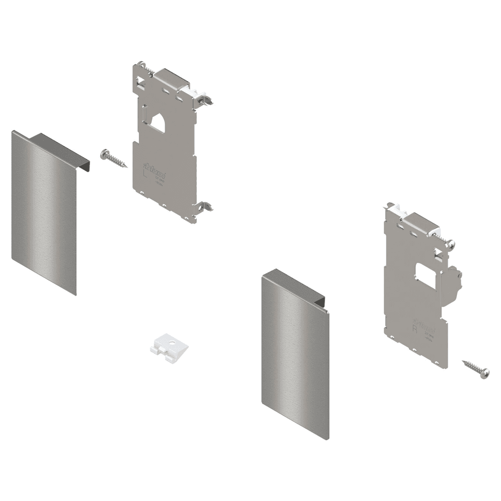 Blum Legrabox interior front fixing bracket for M-Height 3-9/16" made of stainless steel