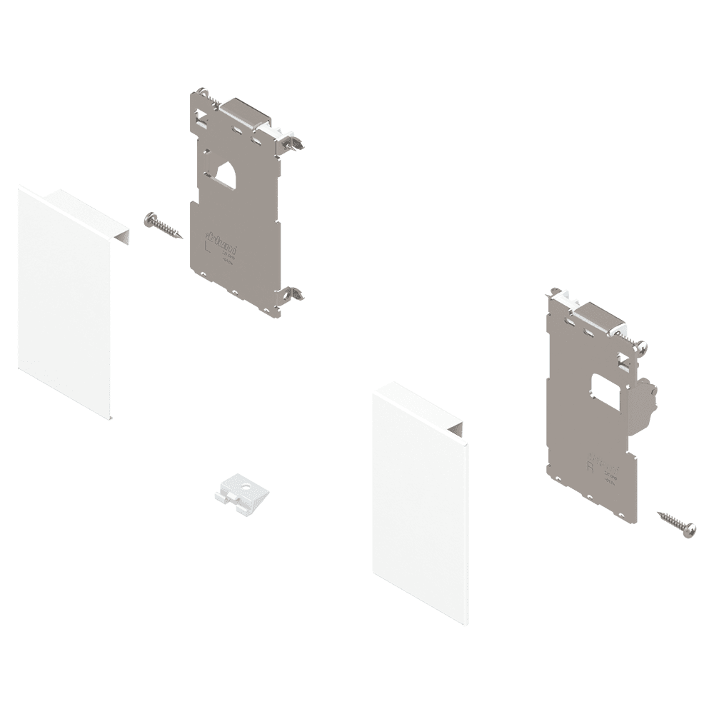 Legrabox Front Fixing Bracket M-Heigh for Interior Drawer, Silk White Matte Main - Image