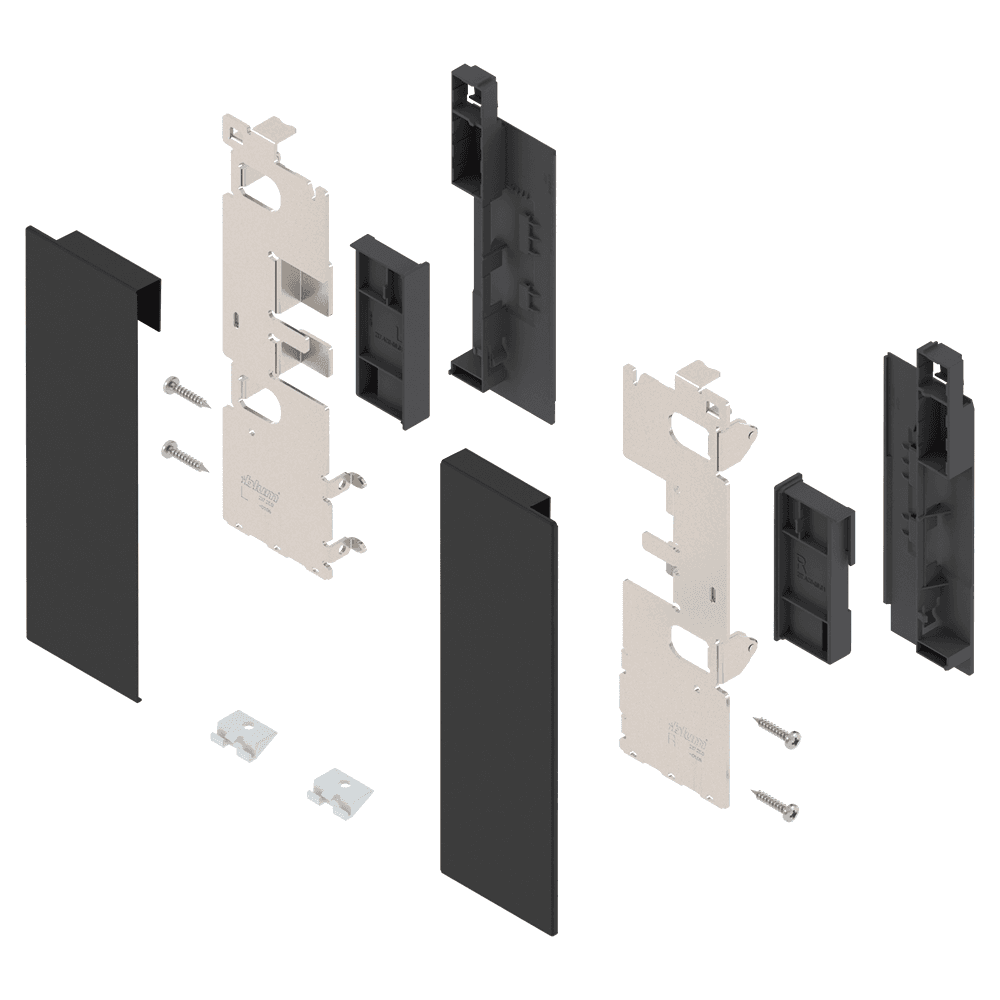 Legrabox Front Fixing Bracket Height C Interior Roll-Out for Design Element, Carbon Black Matte Main - Image