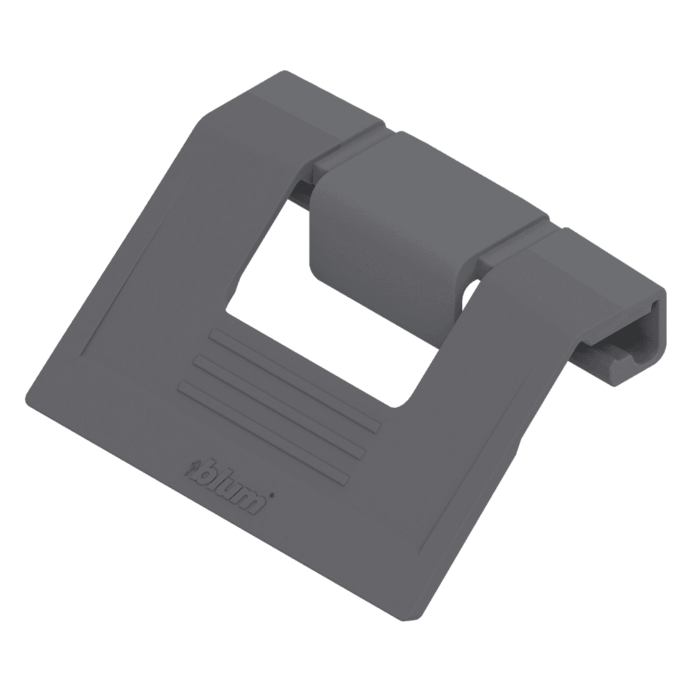Blum Tandembox Interior Drawer Handle in Dust Gray with Intivo Interior Front Handle for M Height Roll-outs