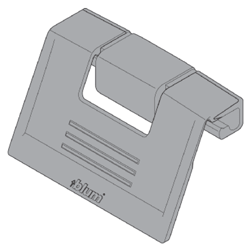 Rubber Gray Set for Blum Tandembox Intivo Interior Front Handle Drawer in Dust Gray